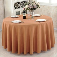 Nappe de couleur unie rectangulaire ronde 100% polyester pour fête d'anniversaire de restaurant de mariage