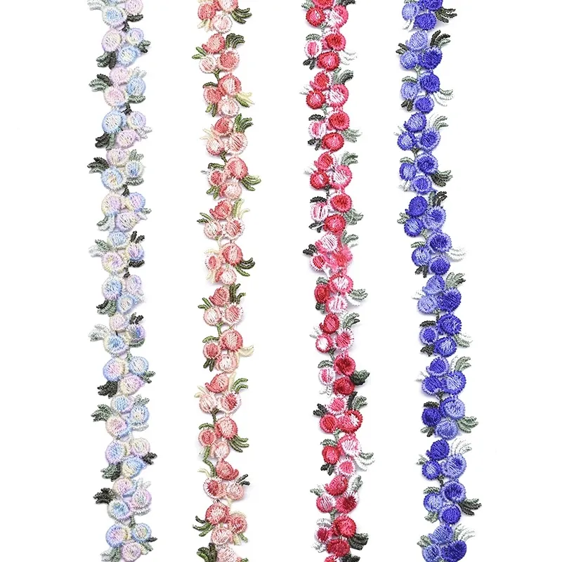 DIY dikiş zanaat malzemeleri giyim aksesuarları ev dekor şeritler işlemeli gelin dantel çiçekler kumaş süsü