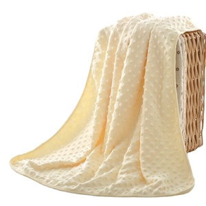 Reversible Super <strong>Plush</strong> Minky Dot Baby <strong>Blanket</strong> Double Layer Newborn Crib Bed Throw Security <strong>Blanket</strong> - Product Image 4