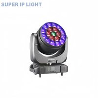 Projecteur Wash à Tête Mobile 19*40W RGBW LED 50000H 4-45 Zoom Électronique DMX512 RDM IP65 Étanche, Activé par le Son, Auto-Run