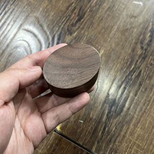 Laser Engraved LOGO Jewelry <b>Holder</b> Walnut Wood Oval <b>Ring</b> Box for Wedding <b>Engagement</b> - Product Image 5