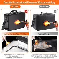 Sac de fichiers avec serrure sac de documents ignifuge mallette de rangement de fichiers voyage stockage à domicile organisateur de documents pour certificats d'ordinateur portable
