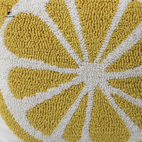 Housse de coussin brodée au motif citron d'été avec pompons, style bohème, pour canapé, décoration intérieure, vente en gros