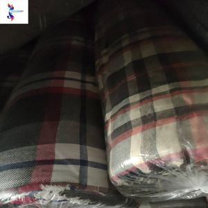 China shaoxing mercado buen diseño 100% algodón hilado teñido de franela camisas de tela - Product Image 4