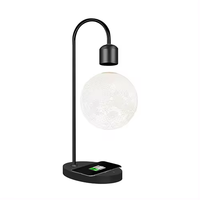 Lámpara de Escritorio Moderna con Diseño de Luna Suspendida Magnética, Impresión 3D y Luz LED con Función de Levitación