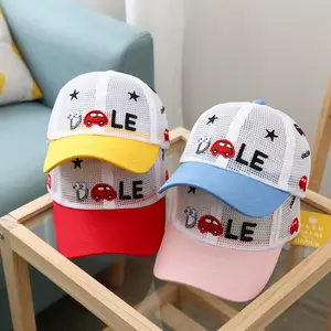 Peuter Jongen Meisje Baseball Caps Zomer Nieuwe Geborduurde Cartoon Net Cap Kinderen Knap Uitje Kids Baby Zonnekap