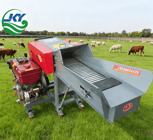 Nuova Tritatutto Diesel in Metallo per Foraggio, Mini Frantumatore di Paglia, Macchina per la Produzione di Mangimi per Animali, Trituratore per Insilato ed Erba 220V 3T - Product Image 1