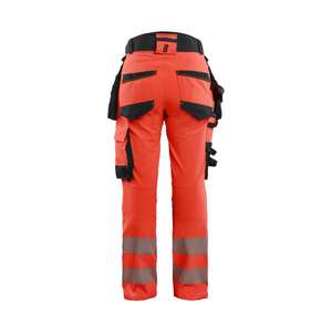 BLAKLADER - 702216485599C34 <b>Women</b>’s hi-vis <b>trousers</b> 4-way <b>stretch</b> Red/Black - EAN 7330509933930 HI-VIS WORKWEAR - Product Image 2
