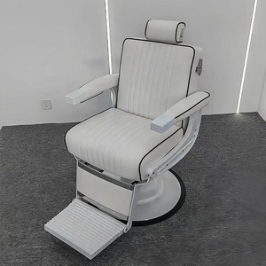 Fauteuil de Barbier en Cuir Style Vintage Moderne pour Salon de Coiffure et Usage Domestique, Mobilier de Salon de Beauté avec Fonction Hydraulique Inclinable - Product Image 2