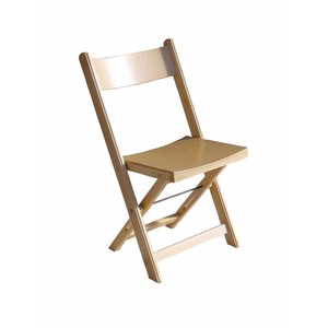 Sedia pieghevole in legno di alta qualità con sedile in compensato e schienale largo - Product Image 1
