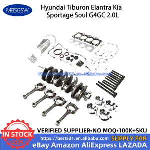 MBSGSWエンジンオーバーホールリビルドキットW/クランクシャフト & 4個ロッドfor Hyundai Tiburon Elantra Kia Sportage Soul G4GC 2.0L 2000-2012 - Product Image 5