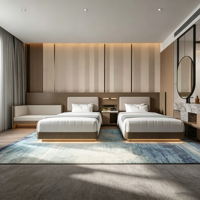 Ensemble de meubles de chambre à coucher en bois de chêne massif moderne, résistant à l'eau, pour appartements