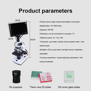 Microscopio termostático de examen de instrumentos veterinarios de pantalla grande LCD de 7 pulgadas para evaluación de semen con función de calentamiento - Product Image 5