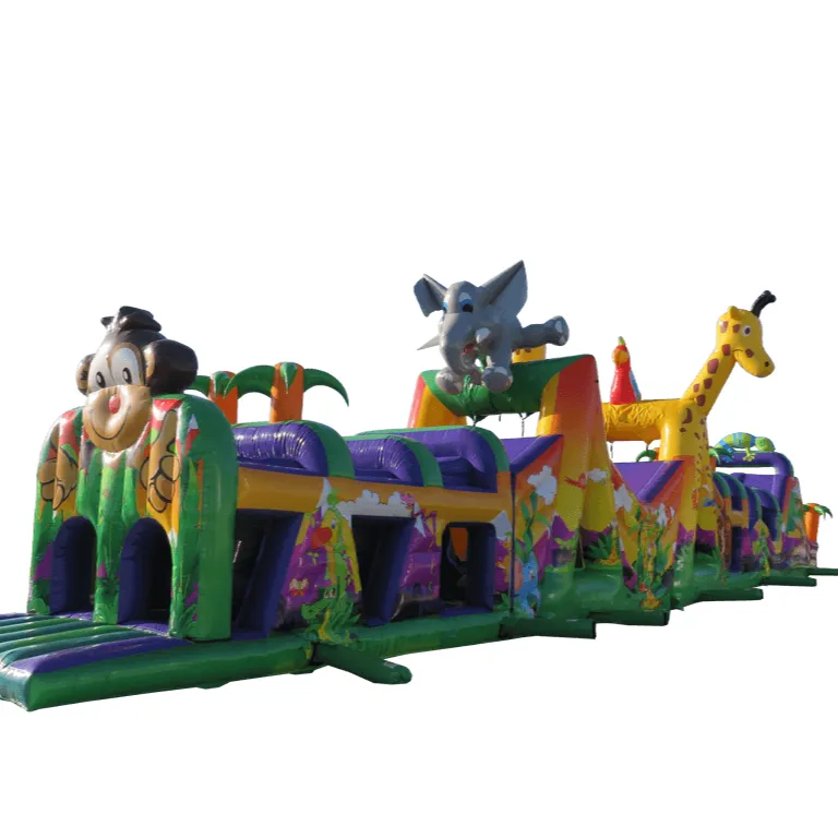 T7-1304 32m Jungle Bootcamp Adventure Inflatable Obstacle Courses kids obstacle course equipment