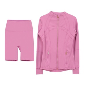 En Stock: Shorts Deportivos para Mujer, Ajustados, Transpirables, Lisos, con Detalles Dorados, Elásticos, para Running, Yoga - Product Image 5
