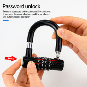 아연 합금 도난 방지 휠 보안 방수 오토바이 자전거 자물쇠 비밀번호 잠금 해제 방식 - Product Image 5