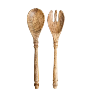 Ustensiles de cuisine Accueil Hôtel Table à manger Élégant Couverts en bois Dîner Unique Couverts en bois naturel Couverts Salade - Product Image 2