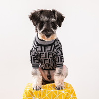 Vente chaude de nouveaux vêtements pour chiens de marque à la mode pour pulls tricotés décontractés et à la mode pour chiens de petite taille pour animaux de compagnie