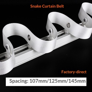 Nastro per tende a Onda S da 30 mm, con sistema di avvolgimento a onda ad alta resistenza per binari manuali ed elettrici, per un'efficiente creazione di tende - Product Image 2