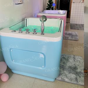 อ่างอาบน้ำเด็กแบบฟองลอยได้ปรับอุณหภูมิได้อ่างอาบน้ำแบบอิสระทำจากอะคริลิค - Product Image 4