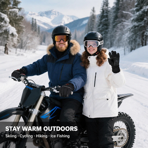 Gants chauffants rechargeables pour l'hiver, à doigts entiers, avec sangle de poignet réglable, pour les sports de plein air, le cyclisme, le <span class=keywords><strong>ski</strong></span> - Product Image 5