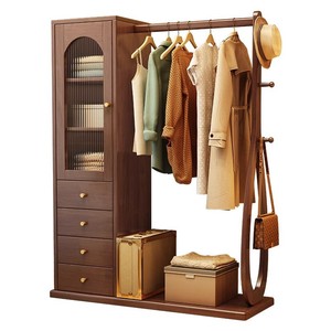 <span class=keywords><strong>Perchero</strong></span> de Madera Maciza de Estilo Chino Moderno <span class=keywords><strong>con</strong></span> Cajones, Mueble de Almacenamiento Integrado de Gran Capacidad para Dormitorio - Product Image 6