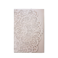 Dernier design, pochette d'invitation de mariage en or rose, découpée au laser, faite à la main, amour, carte de fête d'anniversaire de luxe