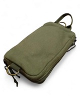 Sac organisateur en toile vert olive, équipement de bushcraft, fermeture éclair en coton, camping, randonnée en plein air, kit de survie EDC