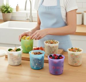 Lonchera Bento de 3 Compartimentos, Diseño Personalizado, 800 ml, Libre de BPA, Ecológica, Apta para Alimentos, Apta para Lavavajillas, Microondas y Congelador, de Silicona - Product Image 1