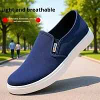 Nouvelles chaussures de skate pour hommes d'âge moyen et âgés, en toile, légères, confortables, respirantes, en coton, décontractées, tendance, chaussures de papa