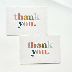 Benutzer definierte personal isierte Kraft papier Dankes karte mit einzigartigem Umschlag Design für Promotion Business Use - Product Image 5