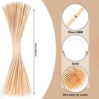 Brochettes de barbecue en bambou jetables, bâtonnets de kebab en bois naturel pour grillades, satay, viande, légumes, cuisine en plein air, fête