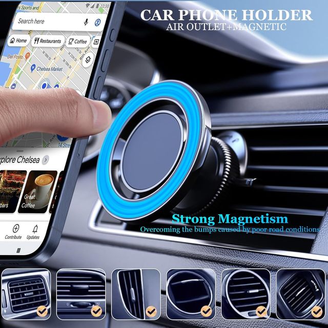 Magnet Car Holder Magnetic Air Vent Mount Car Air Vent Magnet Holder N52 Strong Quality  Magnet Magnetic Car Phone Holder