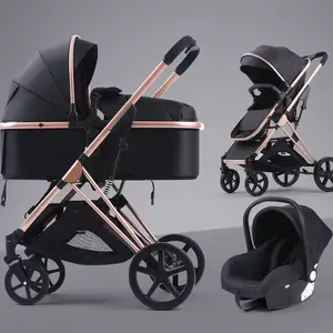 China OEM ODM Customized Luxury Electric Baby Stroller High View Baby Pram Carrier