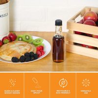 Bouteille en Verre Transparente de Qualité Alimentaire pour Sauce Piquante avec Bouchon à Vis en Plastique 90 ml 150 ml 250 ml