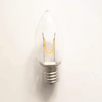Nouvel arrivage Ampoule à filament flexible incurvé C9 LED Style vintage Transparent Ampoules de Noël claires