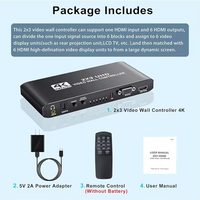 Contrôleur de mur vidéo HDMI 4K SYONG, matrice 2x3, contrôle RS232, télécommande IR, accessoires audio-vidéo avec 14 modes de raccordement
