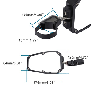 Reemplazo de espejo Retrovisor lateral GOOFIT para Arctic Cat Polaris RZR Kwasaki Teryx Gator Rhino YXZ 2020 <span class=keywords><strong>UTV</strong></span> - Product Image 2