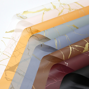 Hengcool-Papel <span class=keywords><strong>de</strong></span> envoltura <span class=keywords><strong>de</strong></span> flores <span class=keywords><strong>de</strong></span> mármol dorado, 58x58cm - Product Image 3