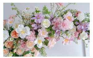 Arco Floreale Artificiale Multicolore EG-E77 Premium Fatto a Mano - Decorazioni per Cerimonie Nuziali e Feste - Product Image 5