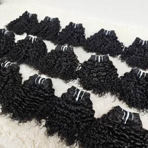 Letsfly 40 pièces de mèches brésiliennes vierges 9A bouclées crépues, extensions de cheveux 100% naturels, vente en gros, 12 pouces - Product Image 5