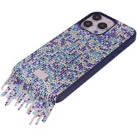 Coque pour téléphone Iphone 16 15 Pro 14 Plus The Bling World Brand Fringe Chain Premium Pure Hand-made Rhinestones