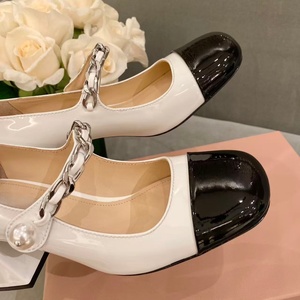 Chaussures de marque de créateur, bout carré confortable, chaussures classiques de haute qualité pour femmes, talons hauts style Xiao Xiang féminin - Product Image 2