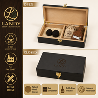 Boîte à truffes en bois, emballage cadeau de luxe pour chocolats avec séparateurs, pour mariage, vente au détail, OEM personnalisé, vente en gros