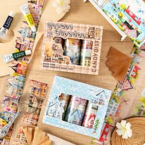 6 rouleaux par boîte de ruban adhésif Dutch Town Series <span class=keywords><strong>Film</strong></span> Cutting Tape Stickers Scenery Notebook Tape - Product Image 4