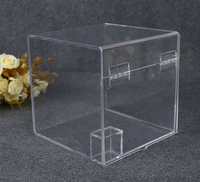 Boîte en acrylique transparente avec couvercle à charnière, 12 pièces