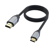 Câble Mini KSIN Factory 2M plaqué or 24 carats pour projecteur, ordinateur, tablette, ordinateur portable et appareil photo, avec gaine en PVC pour 4K