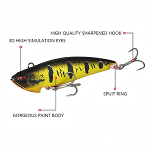 Nuevas Señuelos Flotantes Baratos de 110mm y 21g, 7 Colores, Ojos 3D con Anzuelos Triples para Lubina, Lucio, Agua Salada, Señuelos Duros de Superficie - Product Image 4