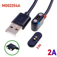 Kabel pengisian daya kualitas tinggi magnetik 2.54MM 2 3 4 Pin kabel Data magnetik Pogo Pin soket pengisi daya konektor