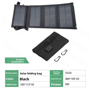 Panel Solar Plegable de Silicio Monocristalino de 8W, Generación de Energía Fotovoltaica Ligera y Portátil - Product Image 6